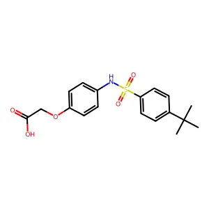 2-[4-(4-Tert-butylbenzenesulfonamido)phenoxy]acetic acid structure
