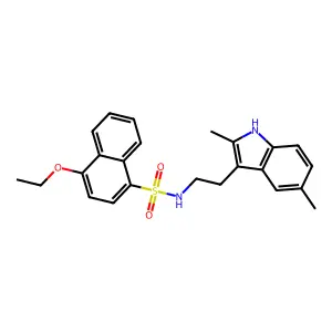 N-[2-(2,5-dimethyl-1H-indol-3-yl)ethyl]-4-ethoxynaphthalene-1-sulfonamide structure