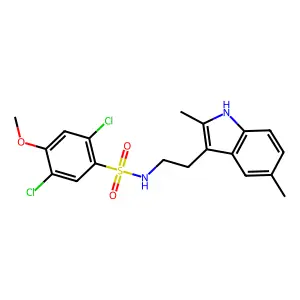 2,5-dichloro-N-[2-(2,5-dimethyl-1H-indol-3-yl)ethyl]-4-methoxybenzene-1-sulfonamide structure