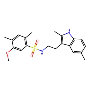 N-[2-(2,5-dimethyl-1H-indol-3-yl)ethyl]-5-methoxy-2,4-dimethylbenzenesulfonamide structure
