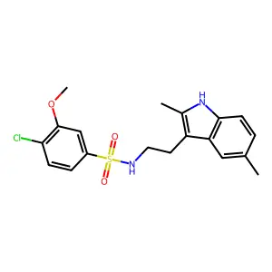 4-chloro-N-[2-(2,5-dimethyl-1H-indol-3-yl)ethyl]-3-methoxybenzenesulfonamide structure