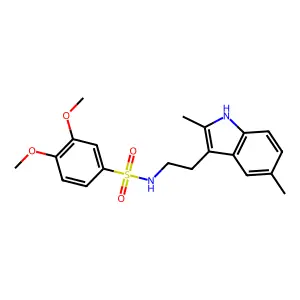 N-[2-(2,5-dimethyl-1H-indol-3-yl)ethyl]-3,4-dimethoxybenzenesulfonamide structure