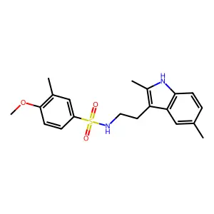 N-[2-(2,5-dimethyl-1H-indol-3-yl)ethyl]-4-methoxy-3-methylbenzenesulfonamide structure