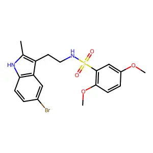 N-[2-(5-bromo-2-methyl-1H-indol-3-yl)ethyl]-2,5-dimethoxybenzenesulfonamide structure