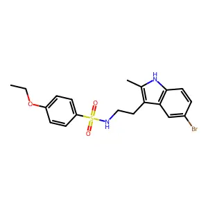 N-[2-(5-bromo-2-methyl-1H-indol-3-yl)ethyl]-4-ethoxybenzenesulfonamide structure