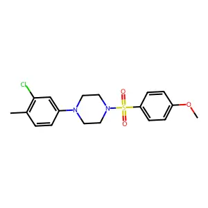 1-(3-Chloro-4-methylphenyl)-4-(4-methoxybenzenesulfonyl)piperazine structure