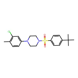 1-(4-Tert-butylbenzenesulfonyl)-4-(3-chloro-4-methylphenyl)piperazine structure