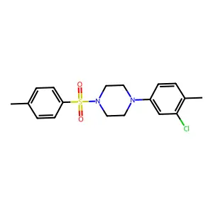 1-(3-Chloro-4-methylphenyl)-4-[(4-methylphenyl)sulfonyl]piperazine structure