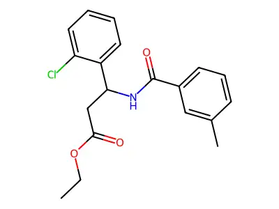 Ethyl 3-(2-chlorophenyl)-3-[(3-methylbenzoyl)amino]propanoate structure