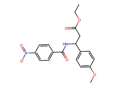 Ethyl 3-(4-methoxyphenyl)-3-[(4-nitrophenyl)formamido]propanoate structure