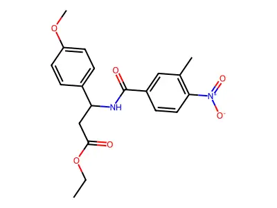 Ethyl 3-(4-methoxyphenyl)-3-[(3-methyl-4-nitrophenyl)formamido]propanoate structure