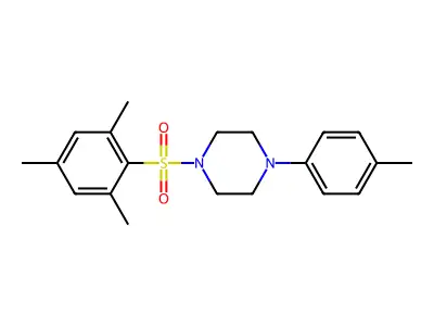 1-(4-Methylphenyl)-4-(2,4,6-trimethylbenzenesulfonyl)piperazine structure