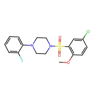 1-[(5-Chloro-2-methoxyphenyl)sulfonyl]-4-(2-fluorophenyl)piperazine structure