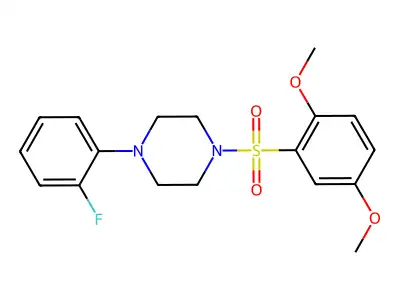 1-((2,5-Dimethoxyphenyl)sulfonyl)-4-(2-fluorophenyl)piperazine structure