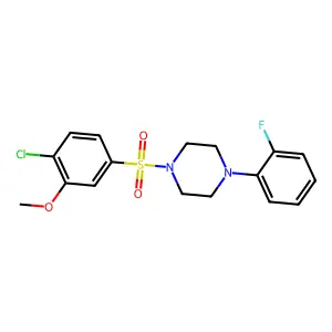 1-[(4-Chloro-3-methoxyphenyl)sulfonyl]-4-(2-fluorophenyl)piperazine structure