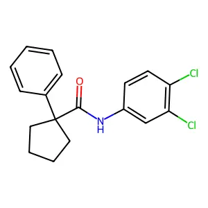 N-(3,4-dichlorophenyl)-1-phenylcyclopentane-1-carboxamide structure