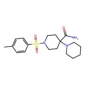 1'-[(4-Methylphenyl)sulfonyl][1,4'-bipiperidine]-4'-carboxamide structure