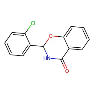 2-(2-chlorophenyl)-2,3-dihydro-4H-1,3-benzoxazin-4-one structure
