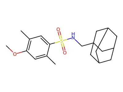N-[(adamantan-1-yl)methyl]-4-methoxy-2,5-dimethylbenzene-1-sulfonamide structure