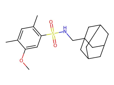 Benzenesulfonamide, N-(adamantan-1-yl)methyl-5-methoxy-2,4-dimethyl- structure