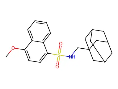 N-[(adamantan-1-yl)methyl]-4-methoxynaphthalene-1-sulfonamide structure