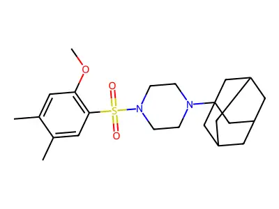 1-(1-Adamantyl)-4-[(2-methoxy-4,5-dimethylphenyl)sulfonyl]piperazine structure