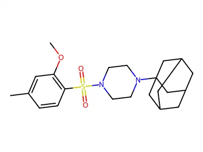 1-(Adamantan-1-yl)-4-(2-methoxy-4-methylbenzenesulfonyl)piperazine structure