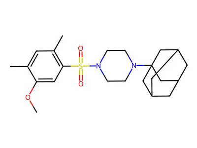 1-(1-Adamantyl)-4-[(5-methoxy-2,4-dimethylphenyl)sulfonyl]piperazine structure