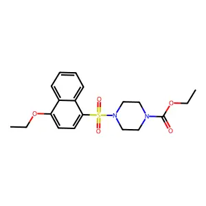 Ethyl 4-[(4-ethoxy-1-naphthyl)sulfonyl]piperazine-1-carboxylate structure