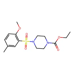 Piperazine-1-carboxylic acid, 4-(2-methoxy-5-methylbenzenesulfonyl)-, ethyl ester structure