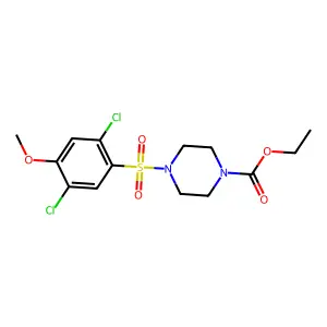 Ethyl 4-[(2,5-dichloro-4-methoxyphenyl)sulfonyl]piperazine-1-carboxylate structure