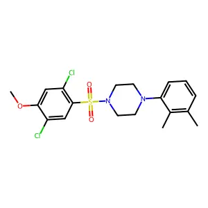 1-[(2,5-Dichloro-4-methoxyphenyl)sulfonyl]-4-(2,3-dimethylphenyl)piperazine structure