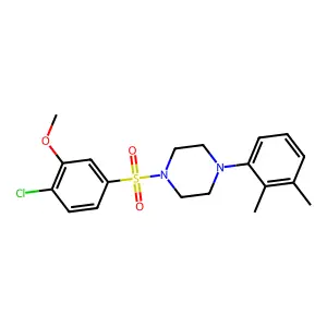 1-[(4-Chloro-3-methoxyphenyl)sulfonyl]-4-(2,3-dimethylphenyl)piperazine structure