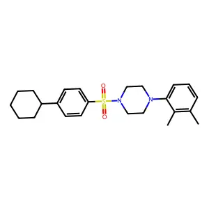 1-[(4-Cyclohexylphenyl)sulfonyl]-4-(2,3-dimethylphenyl)piperazine structure