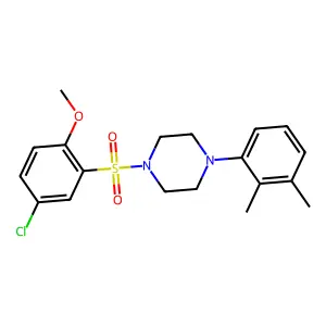 1-(5-Chloro-2-methoxyphenyl)sulfonyl-4-(2,3-dimethylphenyl)piperazine structure