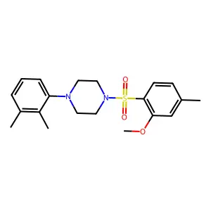 1-(2,3-Dimethylphenyl)-4-(2-methoxy-4-methylphenyl)sulfonylpiperazine structure