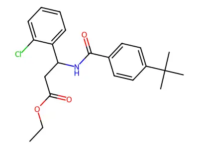 Ethyl 3-[(4-tert-butylphenyl)formamido]-3-(2-chlorophenyl)propanoate structure