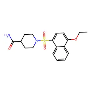 1-(4-Ethoxynaphthalen-1-yl)sulfonylpiperidine-4-carboxamide structure