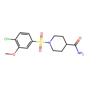 1-[(4-Chloro-3-methoxyphenyl)sulfonyl]-4-piperidinecarboxamide structure