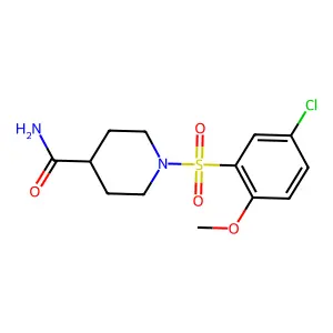 1-(5-Chloro-2-methoxybenzenesulfonyl)piperidine-4-carboxamide structure