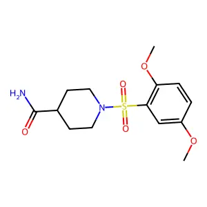 1-(2,5-Dimethoxybenzenesulfonyl)piperidine-4-carboxamide structure