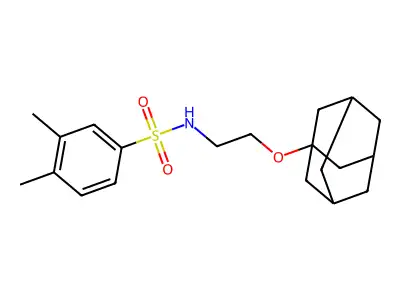 Benzenesulfonamide, N-[2-(adamantan-1-yloxy)ethyl]-3,4-dimethyl- structure