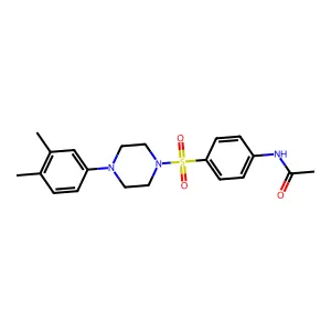 N-(4-{[4-(3,4-dimethylphenyl)piperazin-1-yl]sulfonyl}phenyl)acetamide structure