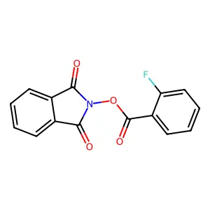 2-{[(2-fluorophenyl)carbonyl]oxy}-1H-isoindole-1,3(2H)-dione structure