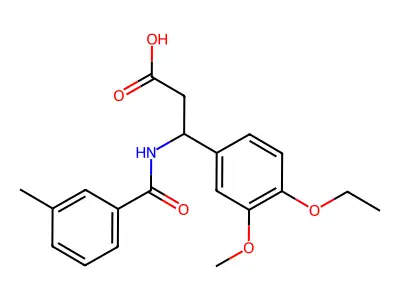 4-Ethoxy-3-methoxy-beta-[(3-methylbenzoyl)amino]benzenepropanoic acid structure