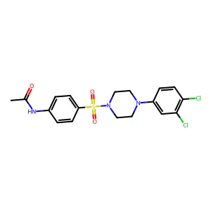 N-(4-{[4-(3,4-dichlorophenyl)piperazin-1-yl]sulfonyl}phenyl)acetamide structure