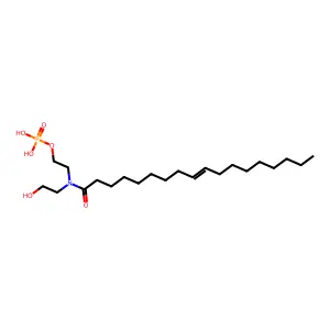 9-Octadecenamide, N,N-bis(2-hydroxyethyl)-, (9Z)-, phosphate (ester) structure