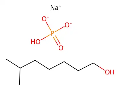 磷酸异辛酯钠盐 structure