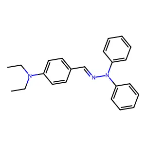 Benzaldehyde, 4-(diethylamino)-, 2,2-diphenylhydrazone structure