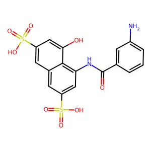 2,7-Naphthalenedisulfonic acid, 4-((3-aminobenzoyl)amino)-5-hydroxy- structure